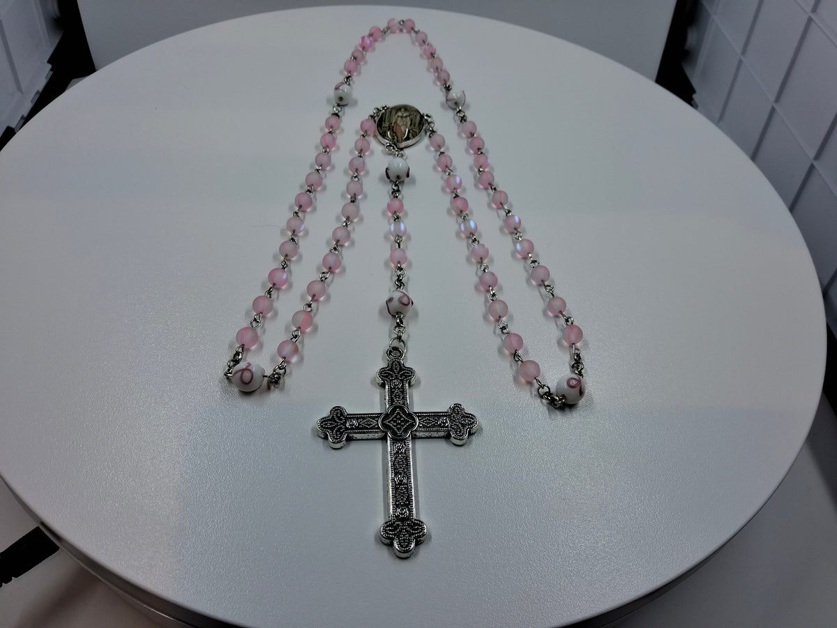 Breast Cancer Awareness Faith & Hope Rosary Zipper Pouch Set R1020