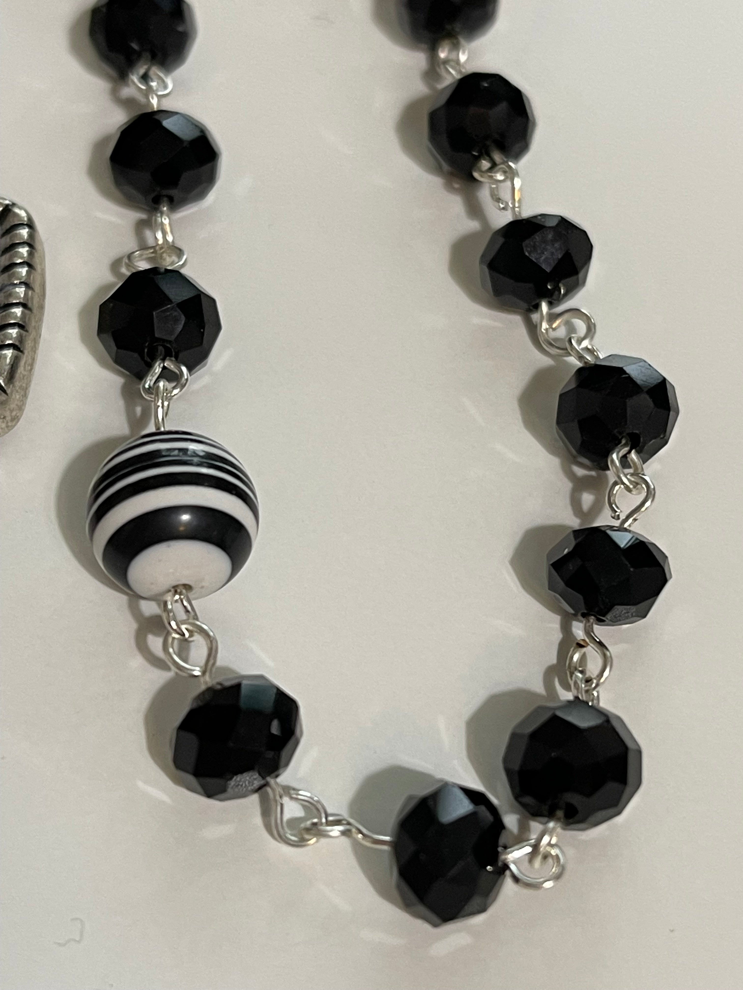 Black & White Zebra Rosary Gift Ensemble