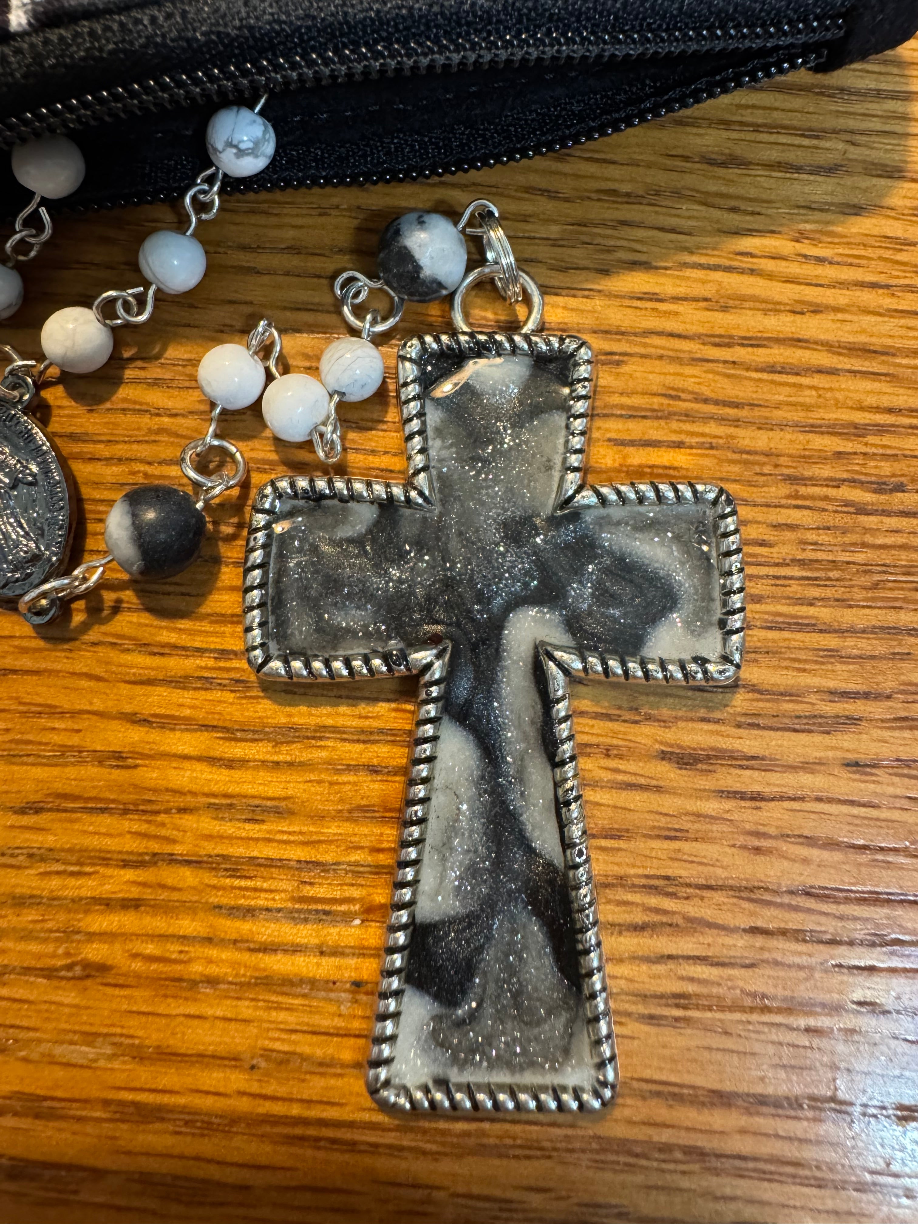 Artisan Marble Grace Rosary & Pouch Set